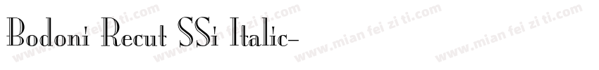 Bodoni Recut SSi Italic字体转换
